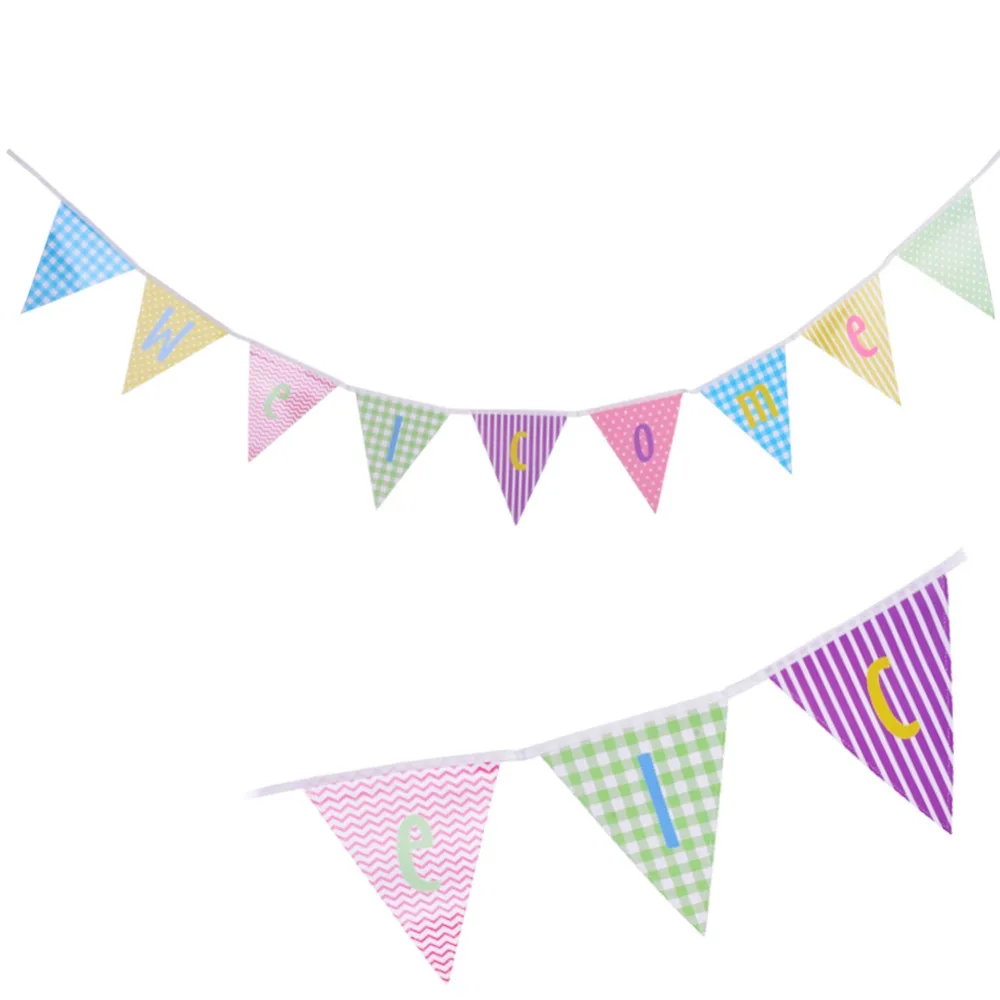 

Colorful Welcome Banner Back to School Banner Welcome To The Party Bunting Baby Shower Banner Birthday Party Wall Hanging Decor