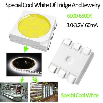 

100Pcs High Brightness 0.2W 5050 SMD LED Diodes 6000K 3.0-3.2V 60mA 15-18lm,100pcs/$1.22 Free Shipping