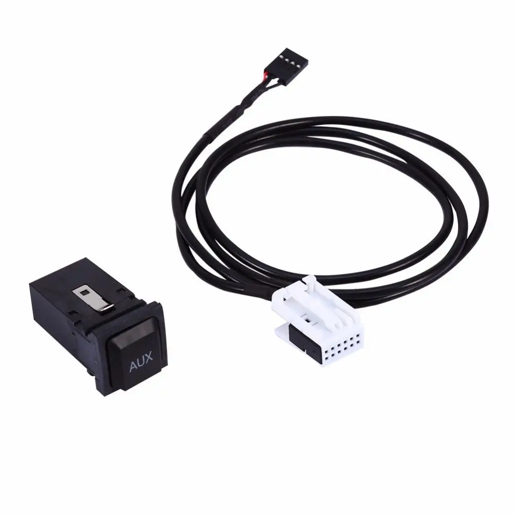 High Quality AUX SWITCH+AUX CABLE For RCD510+ RCD310+ RCD300 VW GolfGTIR MK5 MK6 Bora Sagitar Tiguan 3