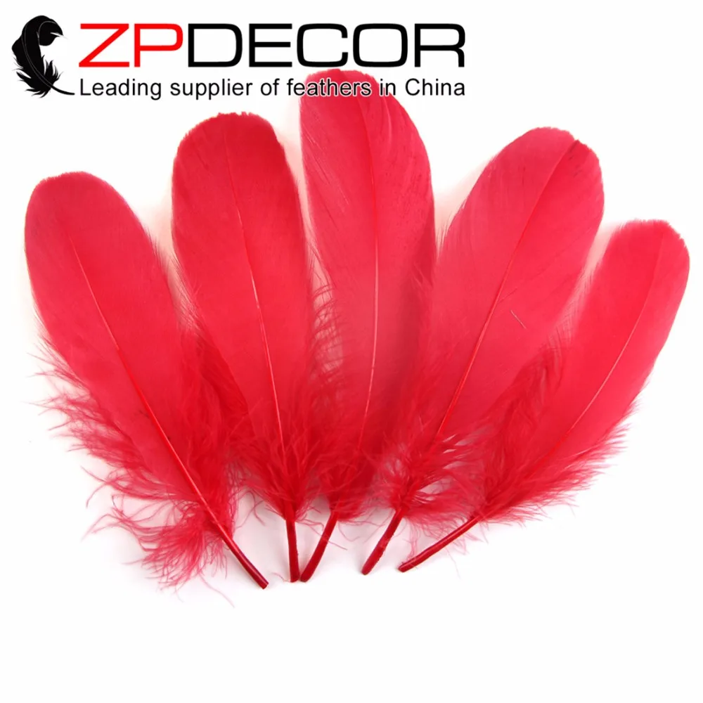 ZPDECOR Feather Factory Direct 200pcs/lot Fluffy Red Goose Coquille Loose Feathers Wholesale Bulk DIY Handmade | Дом и сад