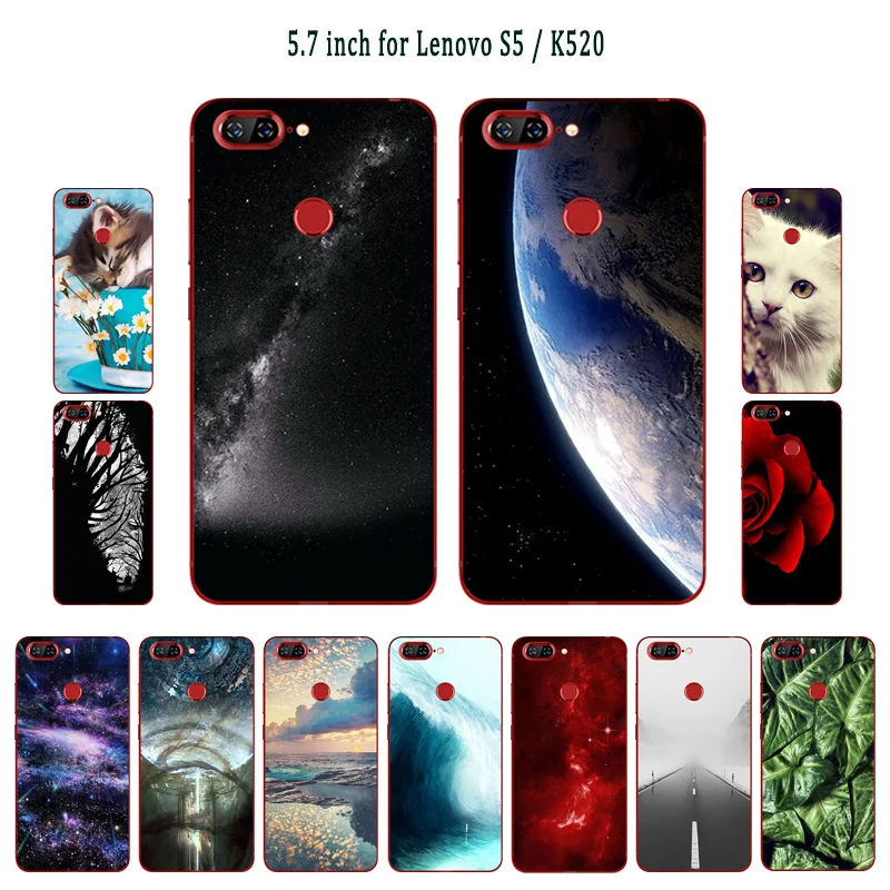 

for Lenovo S5 Silicone Phone Case 5.7 inch for Lenovo K520 Sleeping Painted Mobile Phone Back Cover for Lenovo S5 K520 Coque