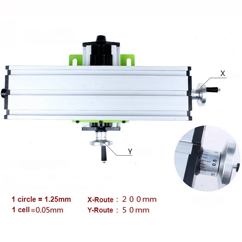 Миниатюрный Прецизионный Многофункциональный фрезерный станок скамейка дрель тиски приспособление регулируемый Рабочий стол X ось Y Регулировка координаты
