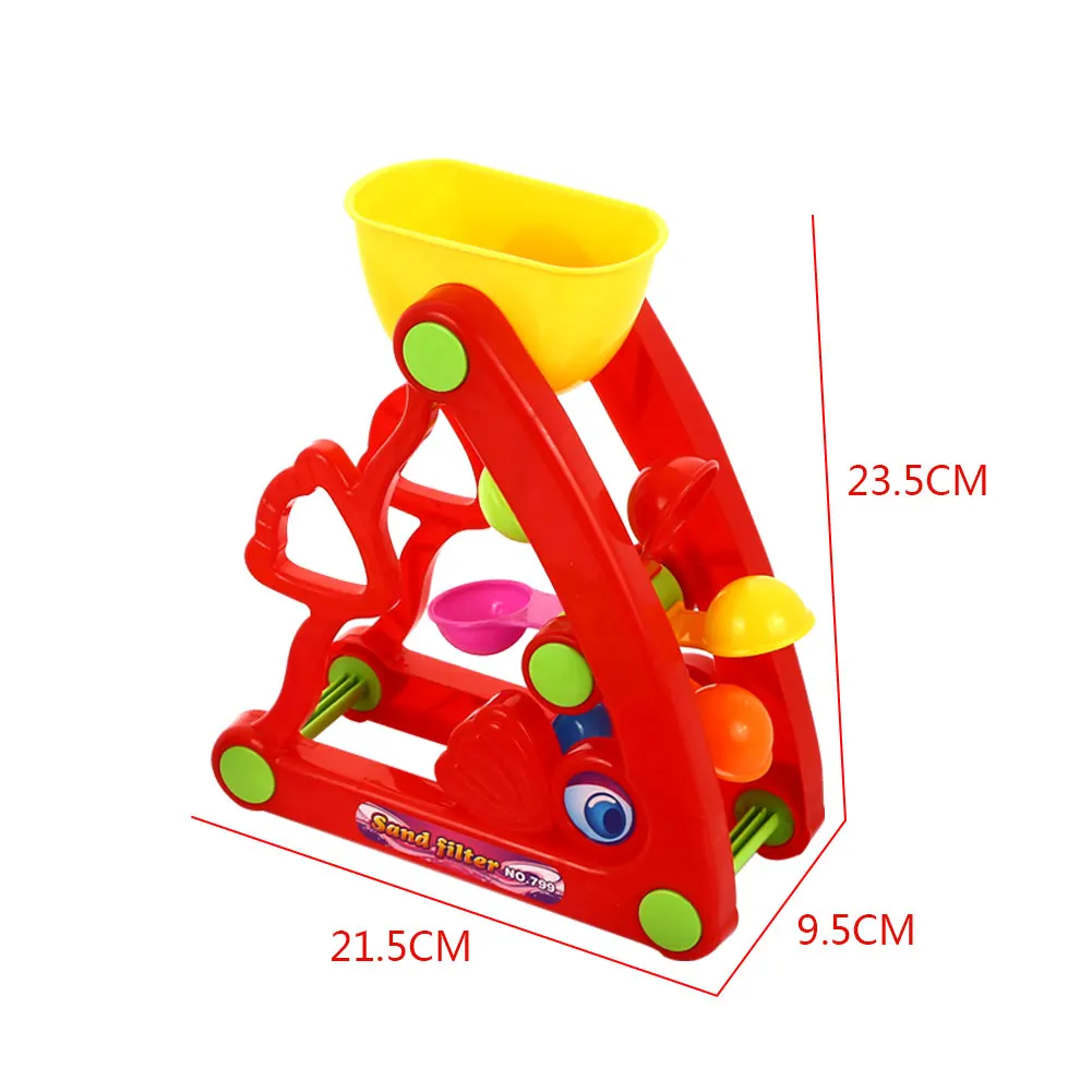 Водяное Колесо набор пляжных игрушек песочные часы пляжные 6 шт для песка колесо пластиковые развлечения пляжные принадлежности обучение