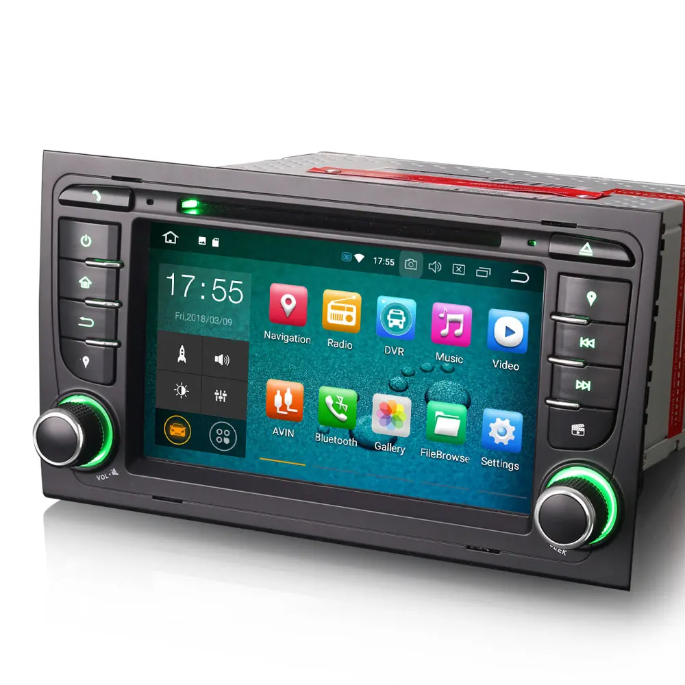 Cheap 7" Octa-Core CPU 4GB RAM 32GB ROM Android 9.0 OS Car DVD Multimedia GPS Radio for Seat Exeo 2008-2013 with Split Screen Support 5