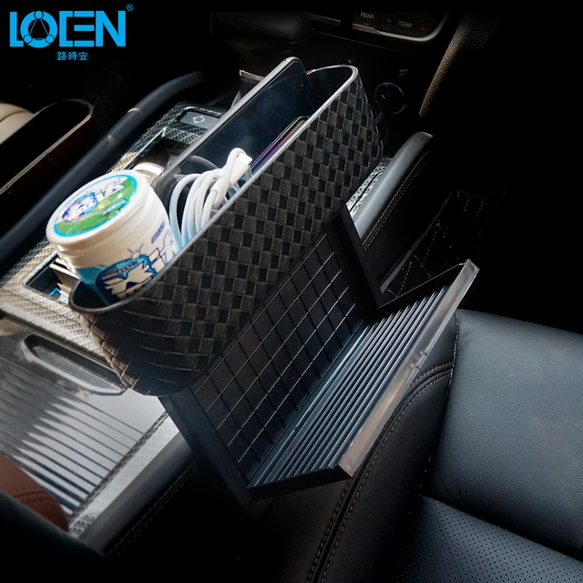 LOEN Car Seat Crevice Storage Auto Seat Box Wallet Phone Coins Cigarette Slit Pocket accessories Grain Organizer Gap Slit filler