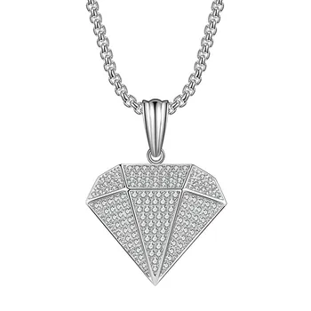 

Hip Hop Jewelry Iced Out Pendant Necklace New Arrival AAA Zircon Mens Necklace With Chain Fashion Rock Jewelry