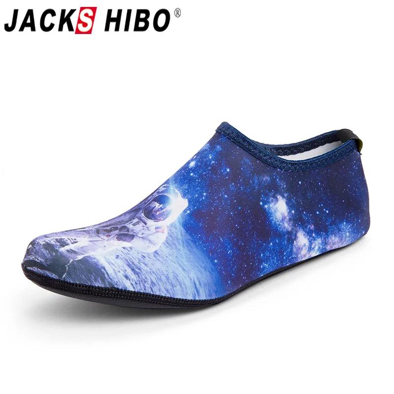 JACKSHIBO/Летняя водонепроницаемая обувь для мужчин и женщин; дышащая пляжная обувь для взрослых; унисекс; мягкая обувь для прогулок и серфинга; кроссовки большого размера плюс