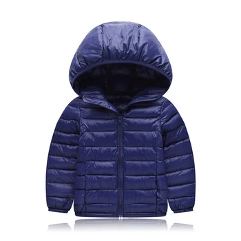 

2018 Boys Girls Winter Cotton Padded Jacket Hooded Short Design Baby Clothes Autumn Coat Thin Warm Clothing for Children Kid's