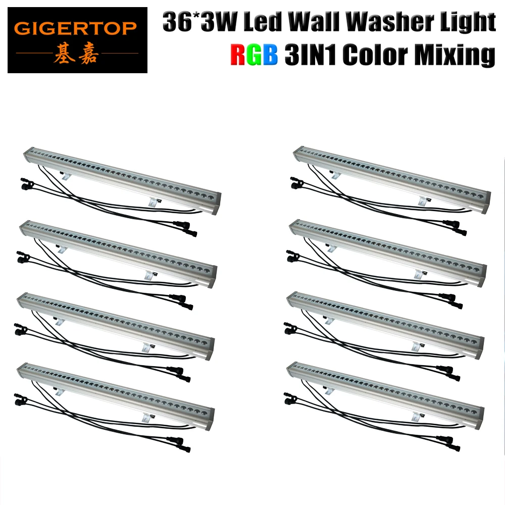 Cheap Price 8Pcs/Lot 36*3W 3In1 Led Wall Washer Light,IP65 Outdoor Led Washer Light DMX 512,RGB led wall washer stage light