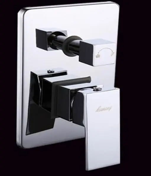 ﻿Buy Bathroom Wall Mounted Faucet Shower Mixer Valve Brass Chrome Square Dual function Function