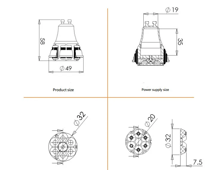 7w led spot light gu10-1