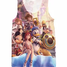 Kingdom Hearts майка Модная одежда Герои мультфильмов футболки Сора повседневная спортивная одежда топики женские хип-хоп рубашки для женщин мужчин