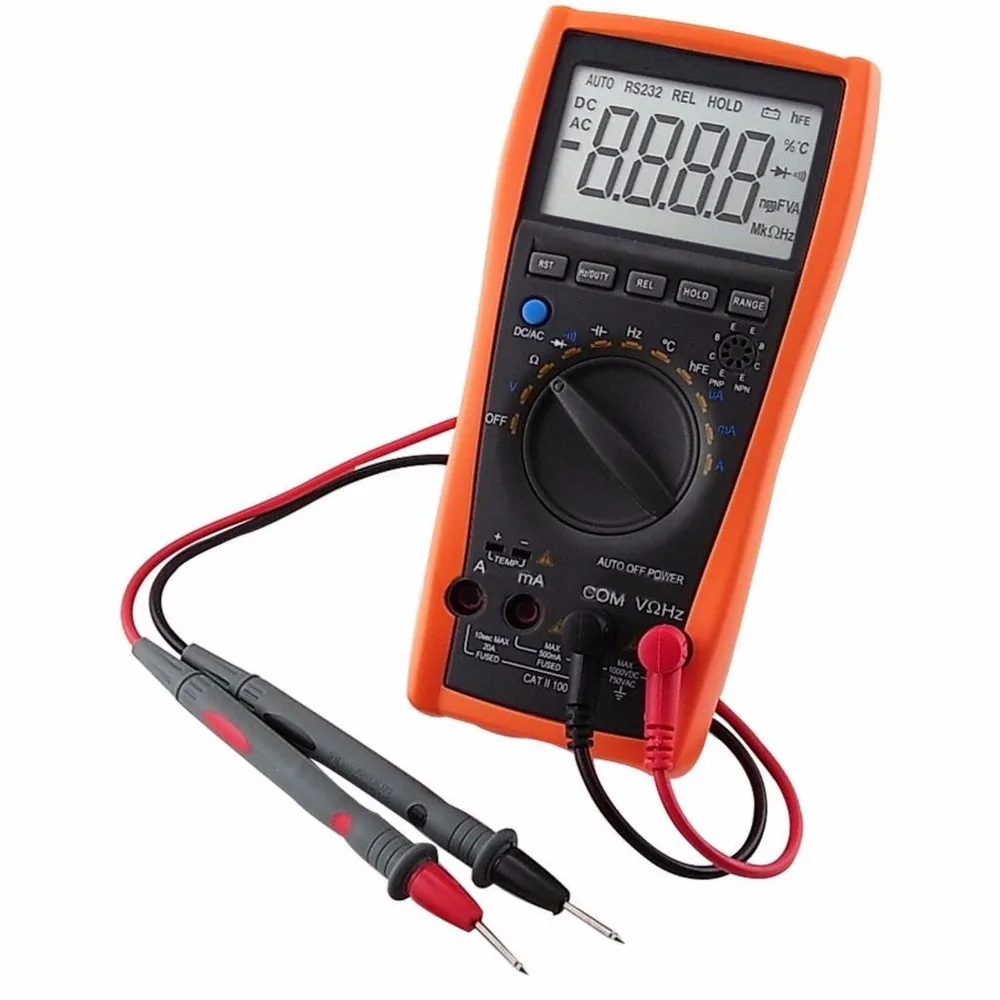 Auto Manual Digital Multimeter Thermometer Voltmeter Tester Resistance