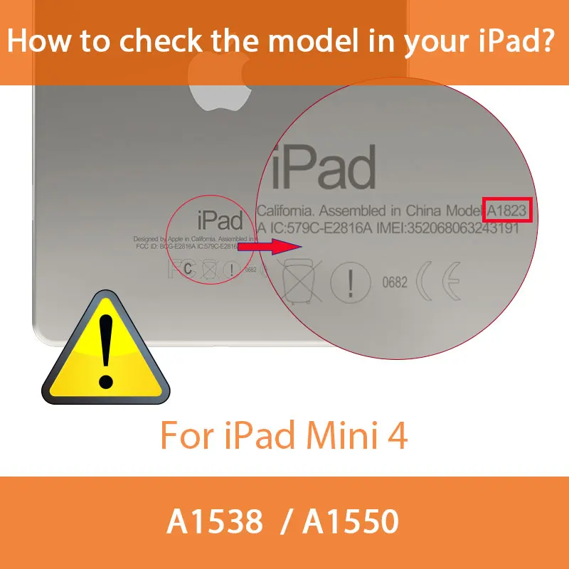 Чехол для планшетов iPad Mini 4 оригинал бренд BGR сна/пробуждения складной с