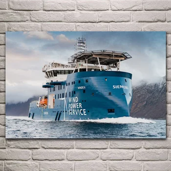 

Offshore Support Vessel Sea Ship living room decoration home art decor wood frame fabric poster KG495