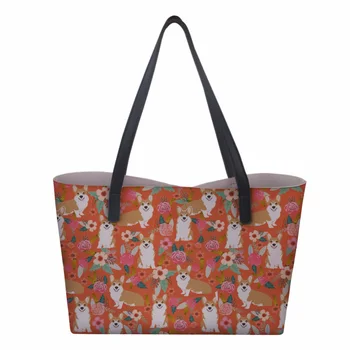 

Customized Flower Cat Leather Handbags Women Casual Tote Bags Hasp Shopping Bag Casual Women Handbags Ladies Crossbody Bags
