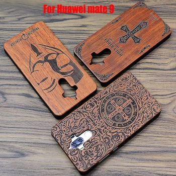 

Huawei mate 9 Case Wood Cover Hard Phone Protective Accessories Luxury Wooden Plastic Case for huawei mate 9 5.9"