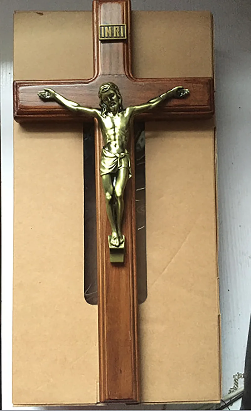 Соборный Святого крестик христианский Иисуса керамические украшения подарок Библейский домашний декор крест Бог Рисунок Статуя крещение сувенир подарок