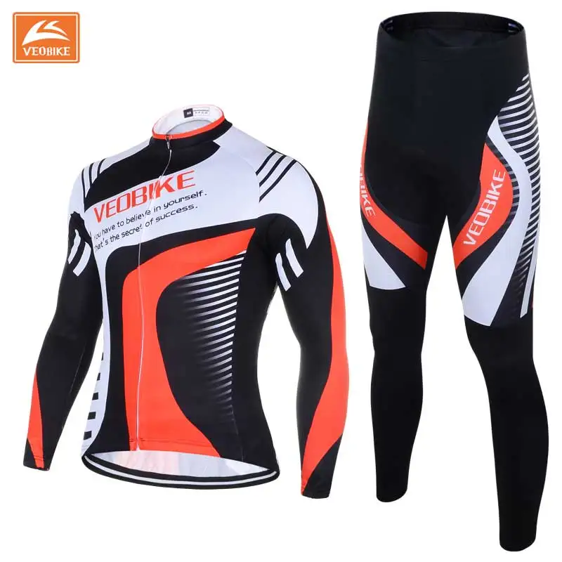 2015 Mens Cycling Apparel Long Sleeve Bicycle Riding Clothes Set High Quality Veobike Warrior