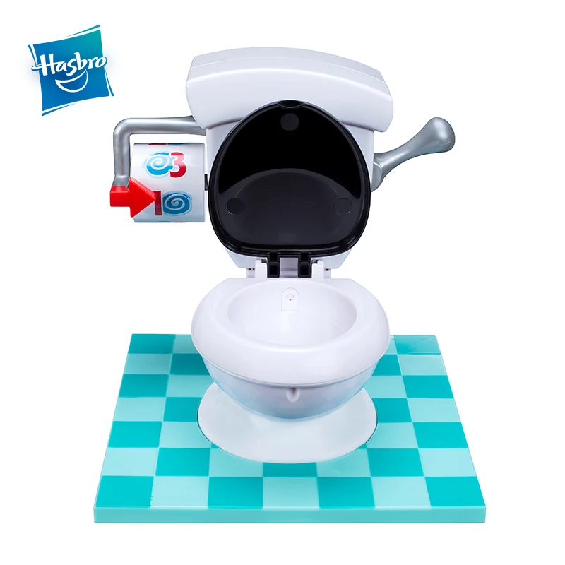 

Hasbro Toilet Trouble Game Anti Stress Joke Toy Novelty Finger Toys Water Spray Toilet For Family Party Washroom Children Gift