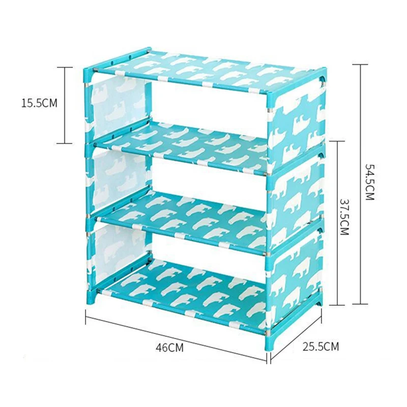 Simple Multi-layer Stainless Steel Storage Bag Shoe Rack Organizer Storage Stand for Footwear Shoemaker Box Dorm Room Livingroom