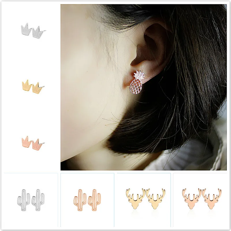 

Gold Silver Drop Dangle Earrings Metal Animal Women Jewelry