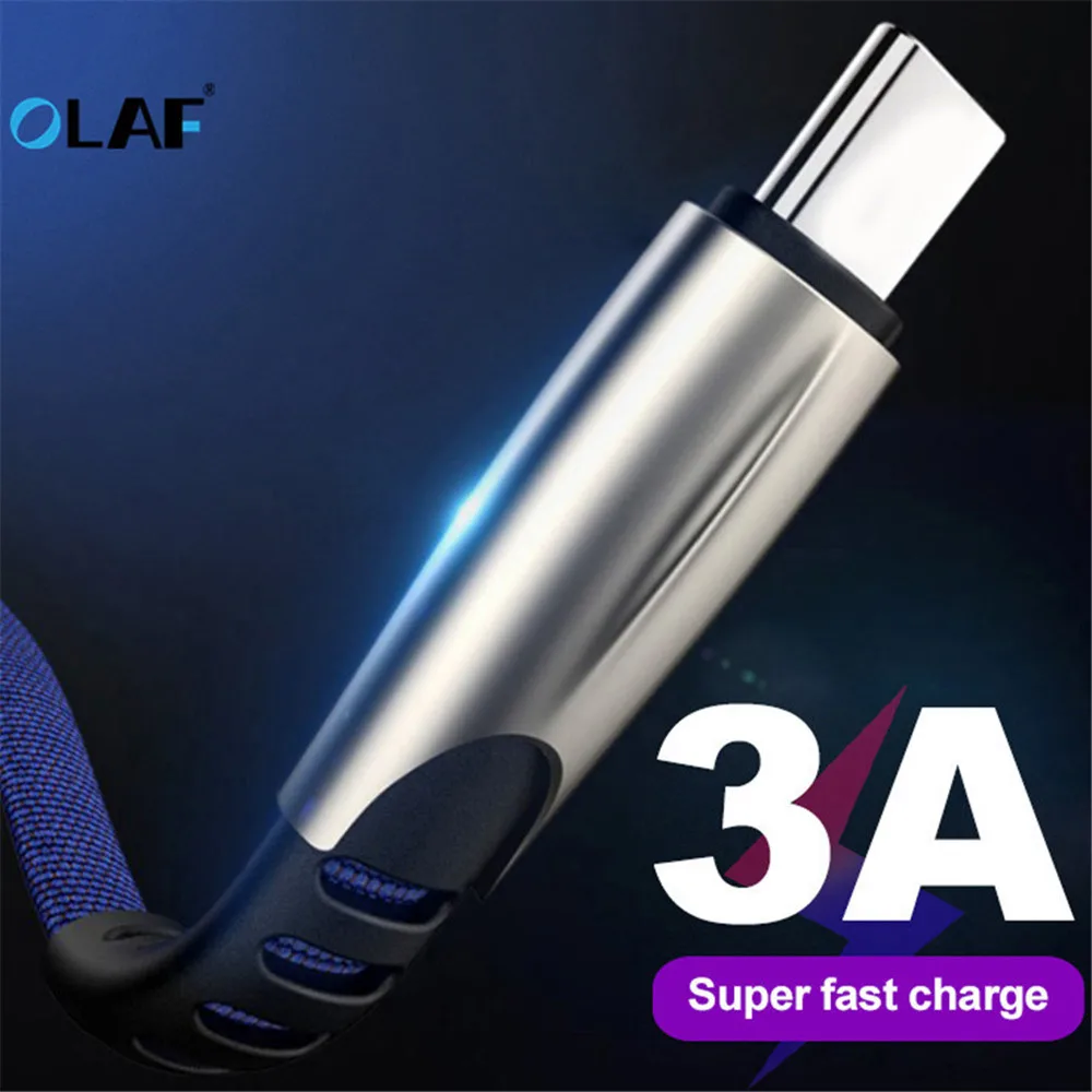

OLAF Fast Charge USB Type C Cable for Samsung S8, Mobile Phone Cables for Huawei P9 Plus, Type-C Cord USB Cable for Xiaomi mi9