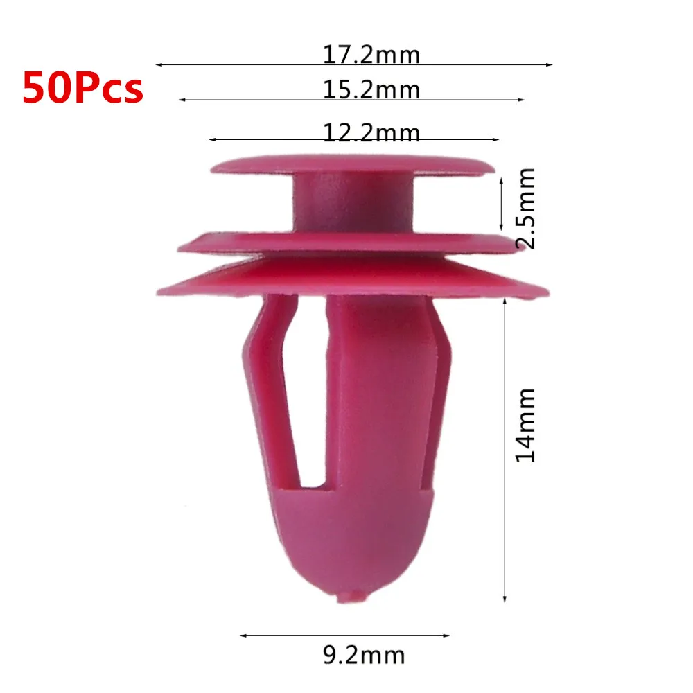 

Newest 50pcs 8mm 67771-12050 Red Plastic Car Panel Fixed Clamp Door Bumper Fastener Buckle for TOYOTA for Honda Drop Shipping