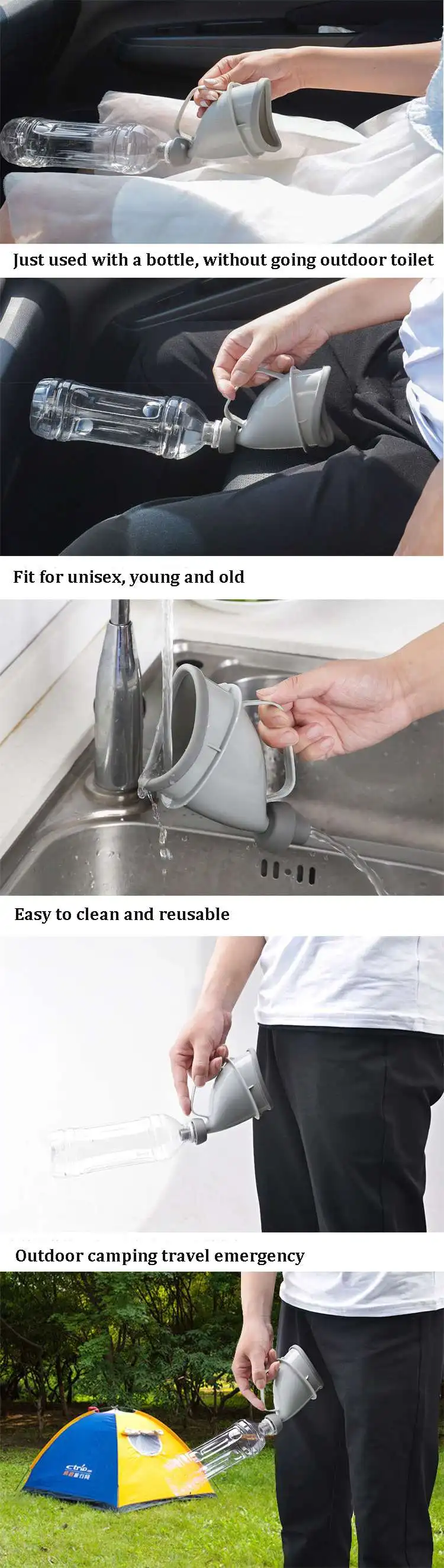 Outdoor Portable multi-function Adult Child Urinal Unisex Potty Pee Funnel Travel Mobile Journey Car Urine Camping Urination (1)