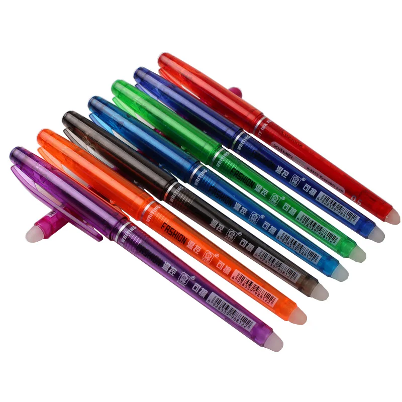 Гелевая ручка GENKKY, 8 видов стилей, радужная стираемая ручка, новинка,, креативные гелевые ручки для рисования, канцелярские принадлежности для школьников, студентов