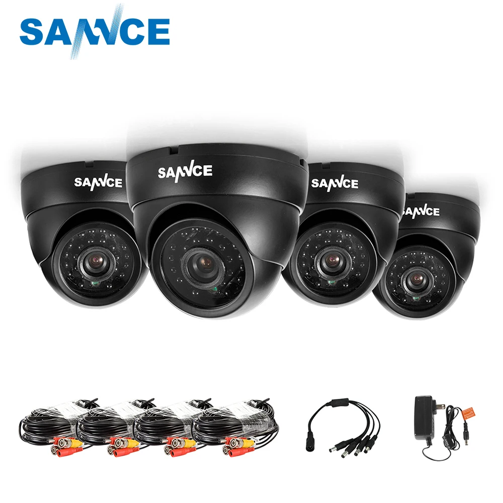 

SANNCE 2/4CH 800TVL Bullet CCTV Camera Suite 1.0MP Waterproof IR-Cut Night Vision Camera For Surveillance System Kit 81BA