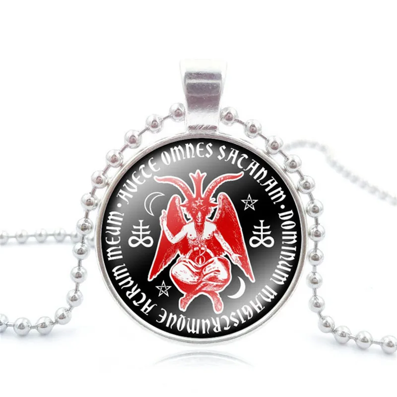 New Baphomet Pagan Satan Devil Black Chain Pendant Necklace 
