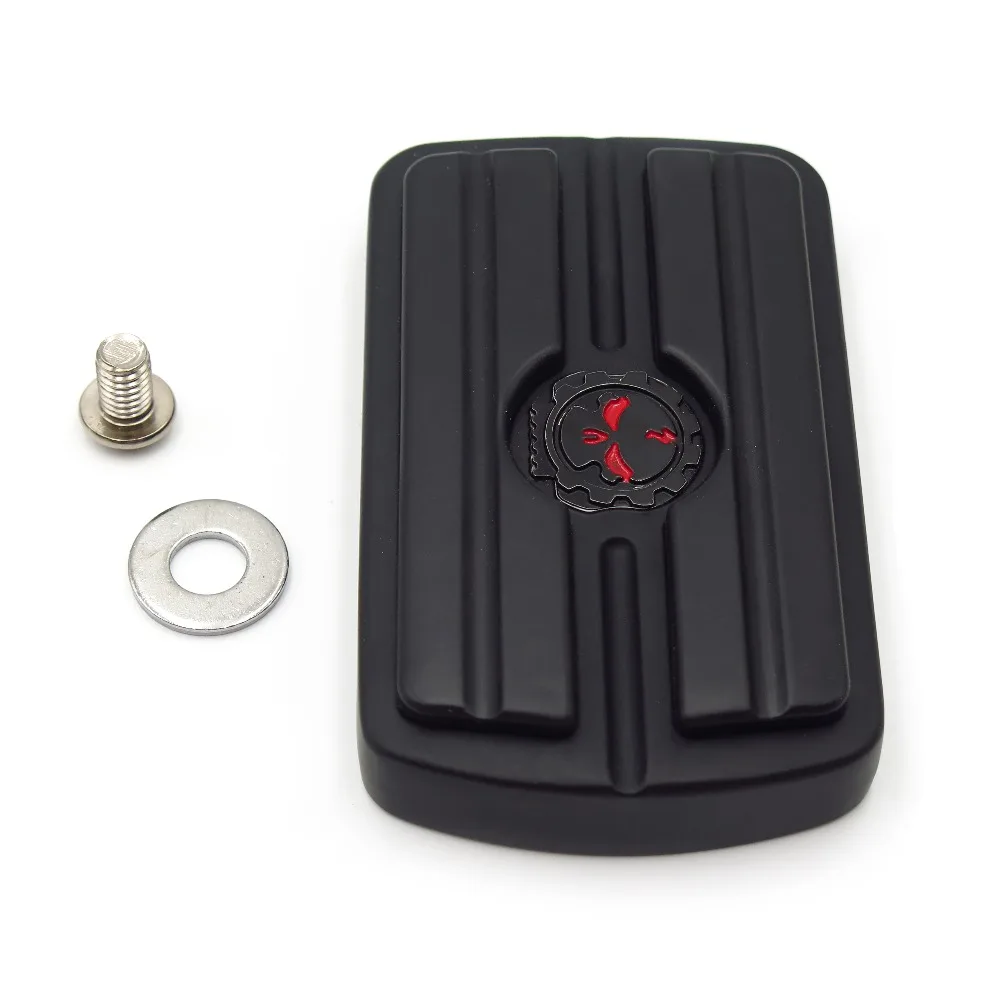 

Aftermarket free shipping motorcycle parts BLACK for Harley Davidson Touring Softail Brake Pedal Large Pad H-D Willie