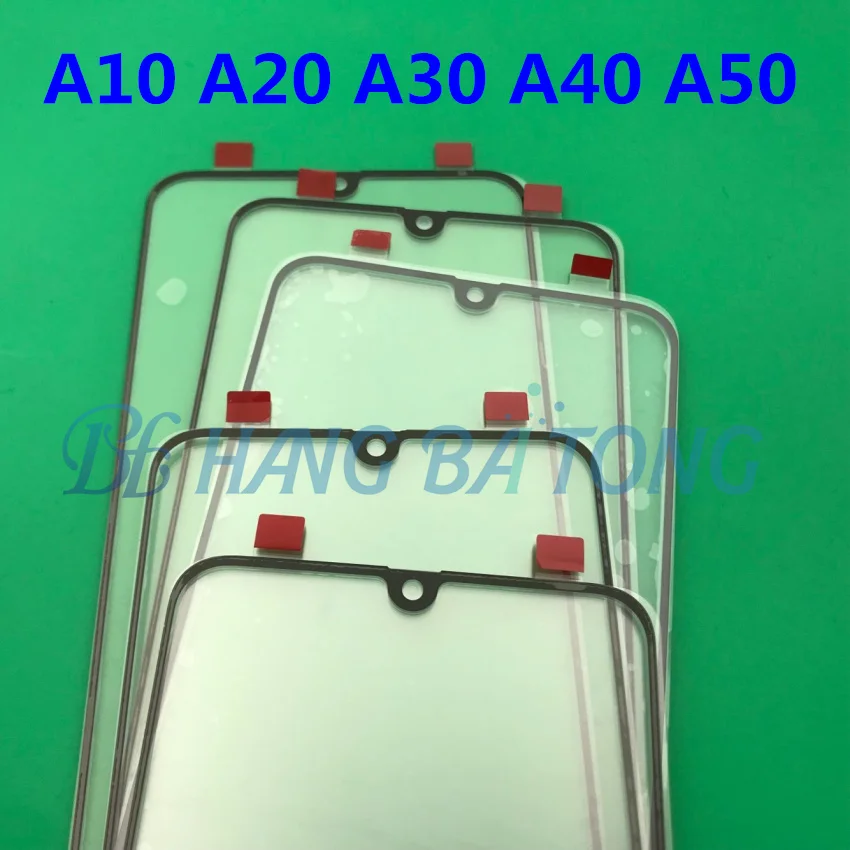 Для samsung Galaxy A10 A20 A30 A40 A50 A60 A70 A80 A90 сенсорный экран передняя панель внешняя стеклянная линза без ЖК-дигитайзера