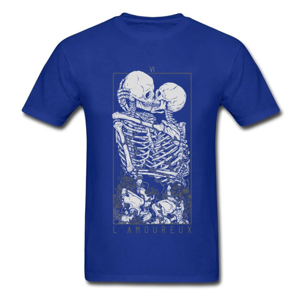 The Lovers Summer Autumn Pure Cotton Crew Neck Tees Short Sleeve Summer Clothing Shirt New Design Design T Shirt The Lovers blue