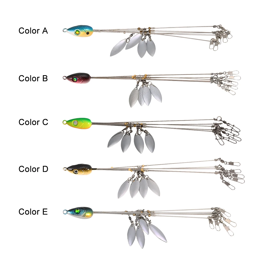 5 цветов/комплект, зонтик, рыболовные приманки, 5 рук, зонтик Алабама, приманки для рыбалки, приманка для баса, набор приманок плавающие приманки