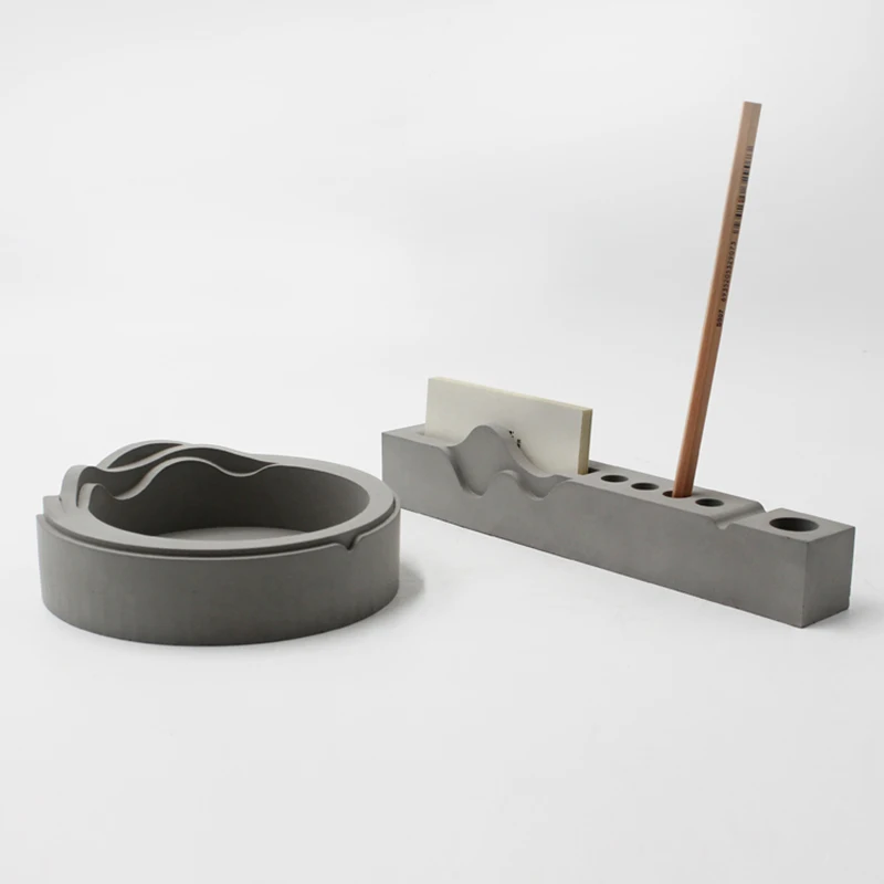 

Concrete pen holder silicone mold cement ashtray mold multi-functional mobile phone holder mold flower pot mold