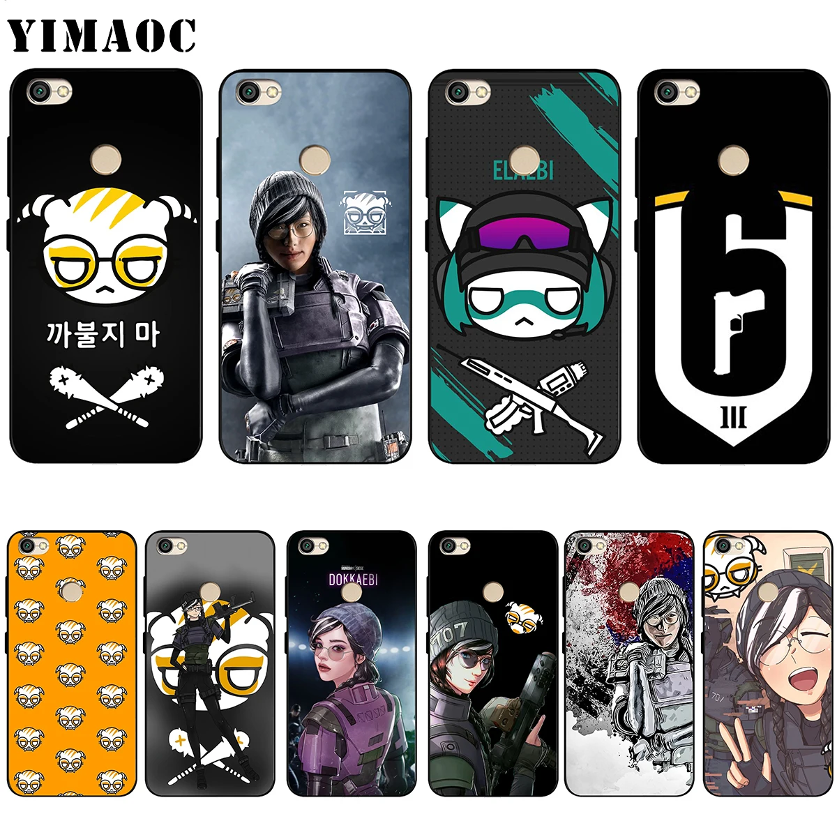 

YIMAOC Dokkaebi Rainbow Six Silicone Case for Xiaomi Redmi Note 4 4x 4a 5 5a 6 8 Pro Prime Plus