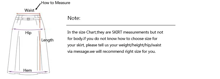 skirt size measure