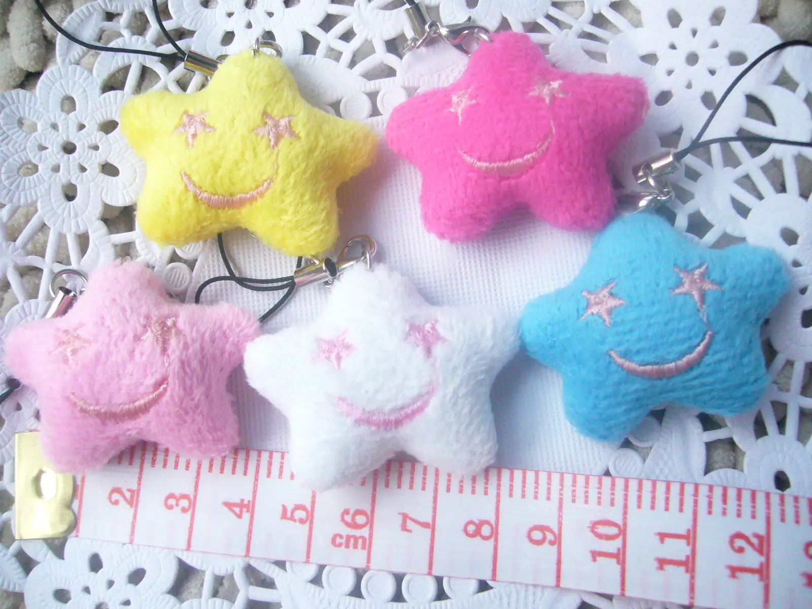 Five-pointed star Plush toy dolls doll mobile phon...