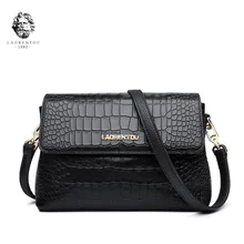 LANRENTOU Новая женская кожаная сумка модные сумки с тиснением под крокодиловую кожу женские кожаные сумки через плечо и сумки через плечо