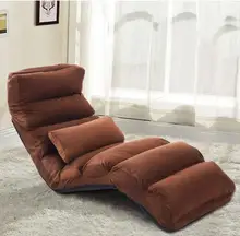 Folding Floor Sofa Chair Adjustable Lazy Lounge Bed Single Couch Upholstered Back Support Reclining Gaming Living Room Lounger 