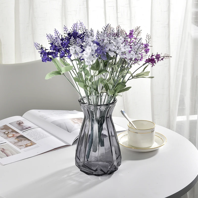 11 Heads 6 Forks Romantic Lavender Decoration Silk Flower Artificial Flowers Grain Decorative Simulation Of Aquatic Plants | Дом и сад