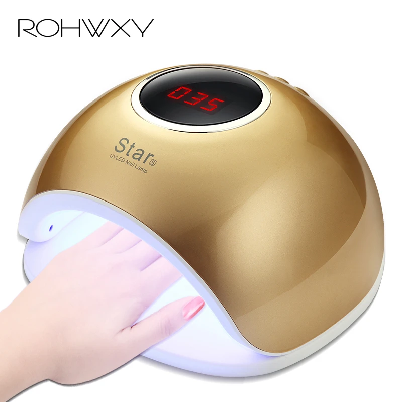 

ROHWXY 72W UV LED Nail Lamp Infrared Sensor Gel Nail Polish Dryer Nails Art Gel Curing Light Auto On Electric Nail Dryer