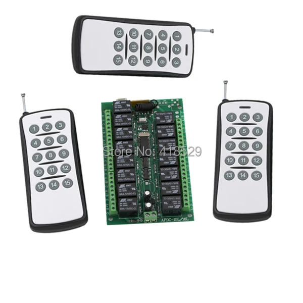 Smart Home 12V Wireless Remote Control Switch,15CH rf 315/433MHZ 3 transmitter and 1 recevier Radio smart home control Smart Home 12V Wireless Remote Control Switch,15CH rf 315/433MHZ 3 transmitter and 1 recevier Radio smart home control