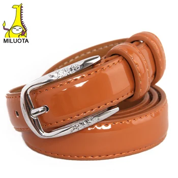 

[MILUOTA] Genuine Leather women belt brand cintos femininos designer belts fashion Metal pin buckle belts for women AW1092