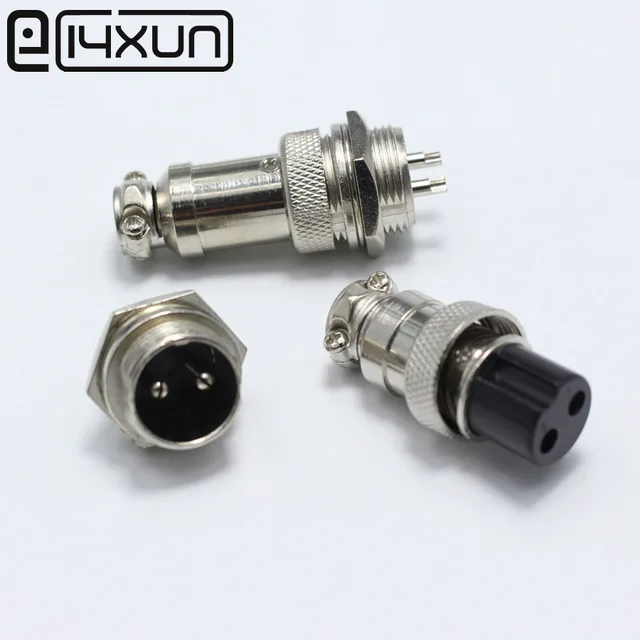 1set GX16 2 Pin Male & Female Diameter 16mm Wire Panel Connector L70 GX16 Circular Connector