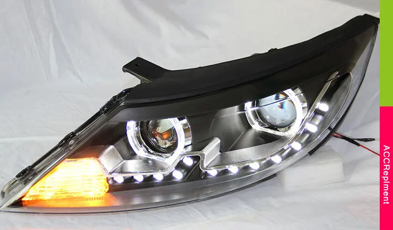 Автомобильный Стайлинг для Kia Sportage R фары 2011-2013 Sportage фары 2011-2013 Angel eye led drl H7 hid Биксеноновые линзы ближнего света