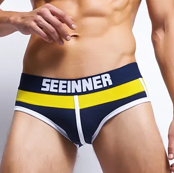 

The sheriff SEEINNER man combed cotton wholesale fashion underwear briefs hitting scene S706