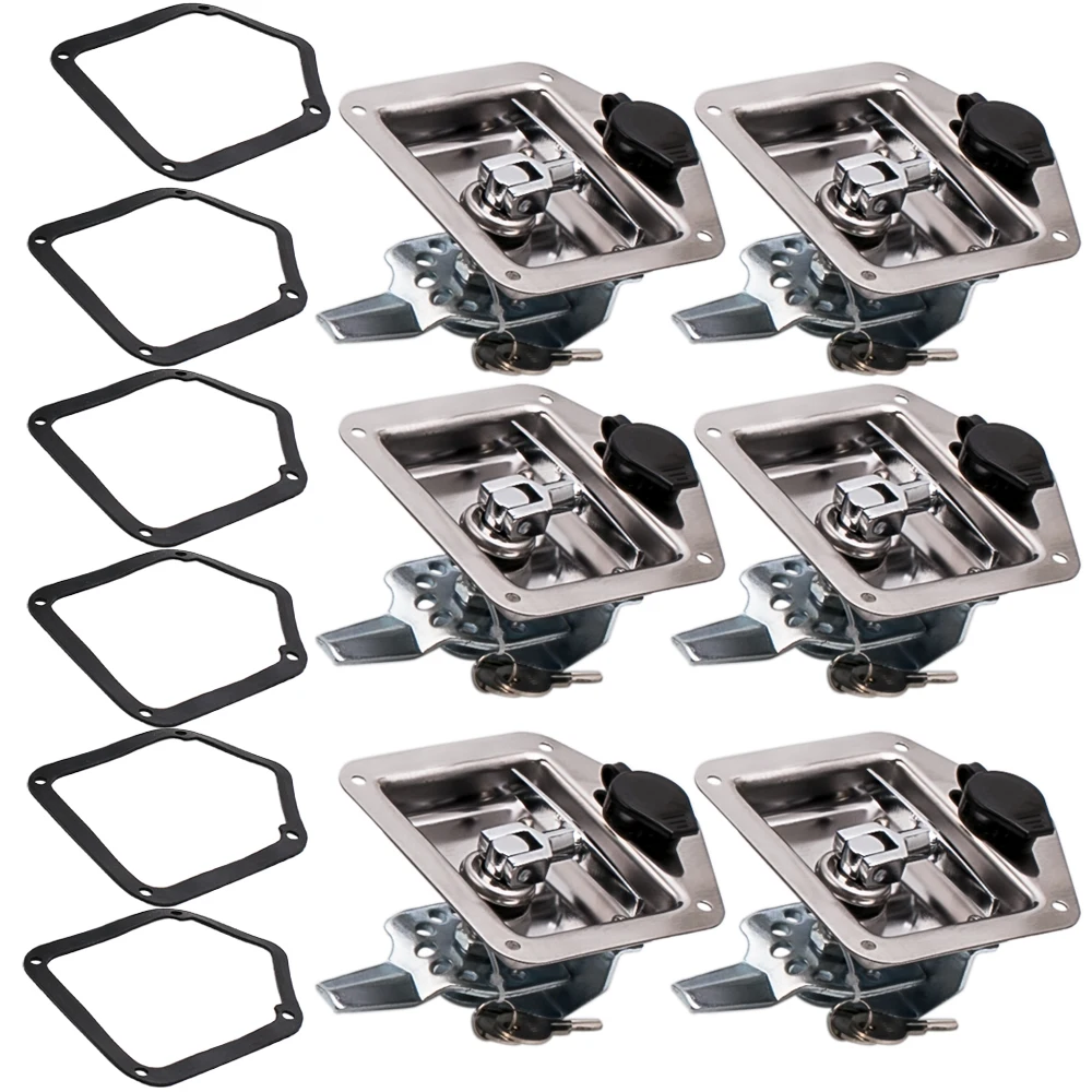 

Folding T Handle T Lock Tool Box Heavy Duty Stainless Steel Truck Trailer Camp Zinc Cap Recessed Trailer Caravan Toolbox